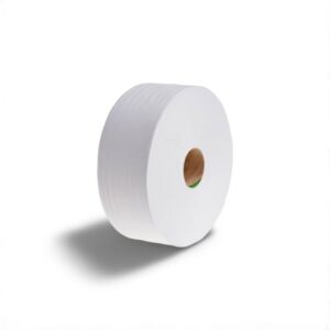 Jumbo Toilet Rolls 2 Ply White 300M 1 x 6 - Image 1