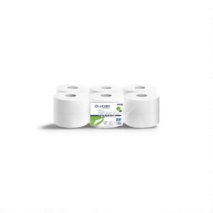LUCART 812297 White 2ply Recycled Mini Jumbo - Image 1